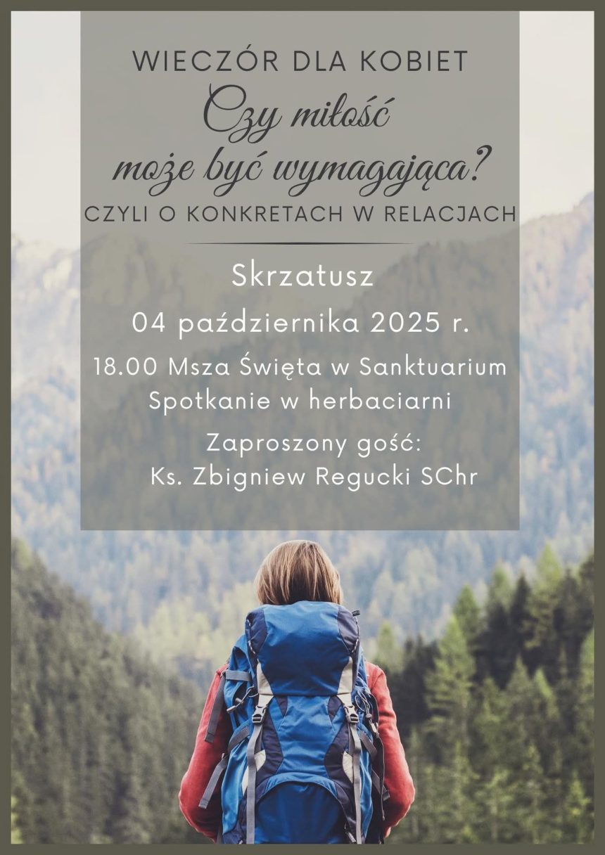 Wieczór dla kobiet ➡️ w Skrzatuszu ➡️ 4 października 2025 r.